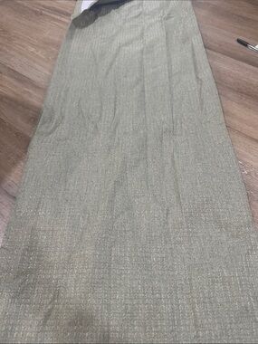 Textured Olive Green / sage 2 panel curtain set 83x36 in